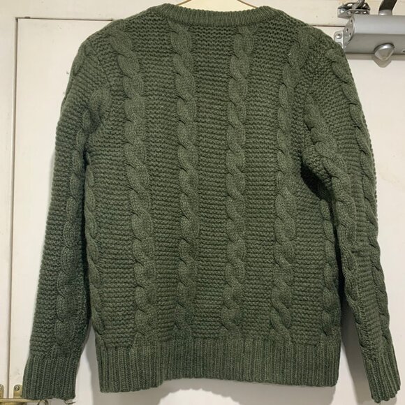 VINTAGE HEAVYWEIGHT CABLE KNIT SWEATER CARDIGANS SIZE M - Picture 4 of 12